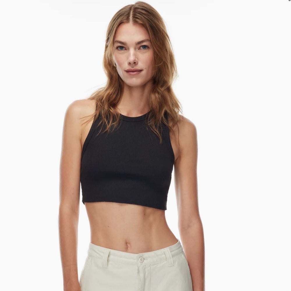 Aritzia TNA Ribbed Cropped Racer Tank